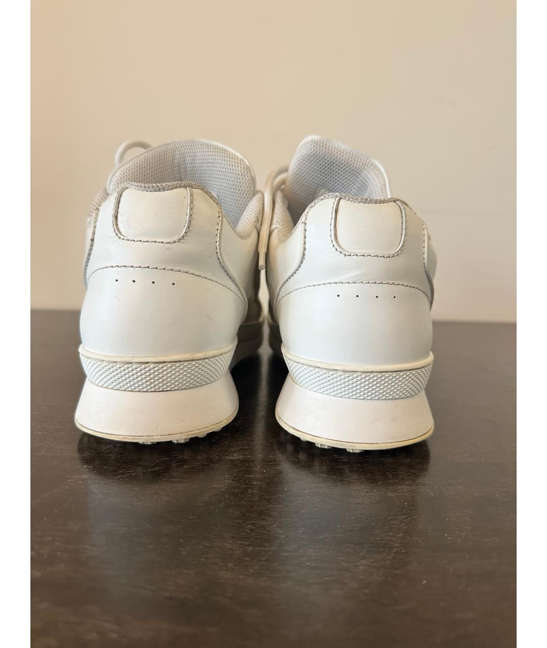 SAINT LAURENT Белые кожаные высокие кроссовки / кеды, фото 4