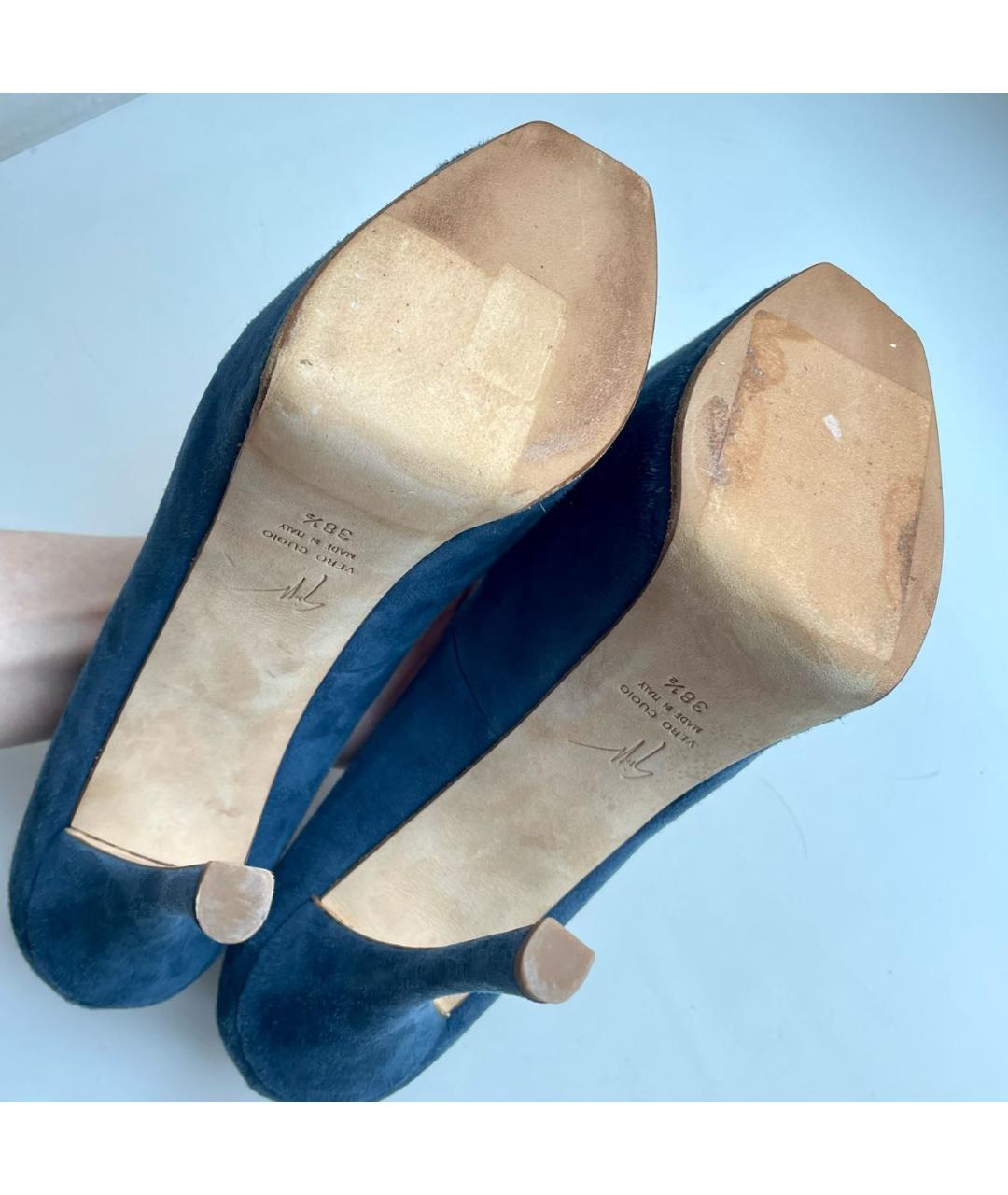 GIUSEPPE ZANOTTI DESIGN Темно-синие замшевые туфли, фото 8