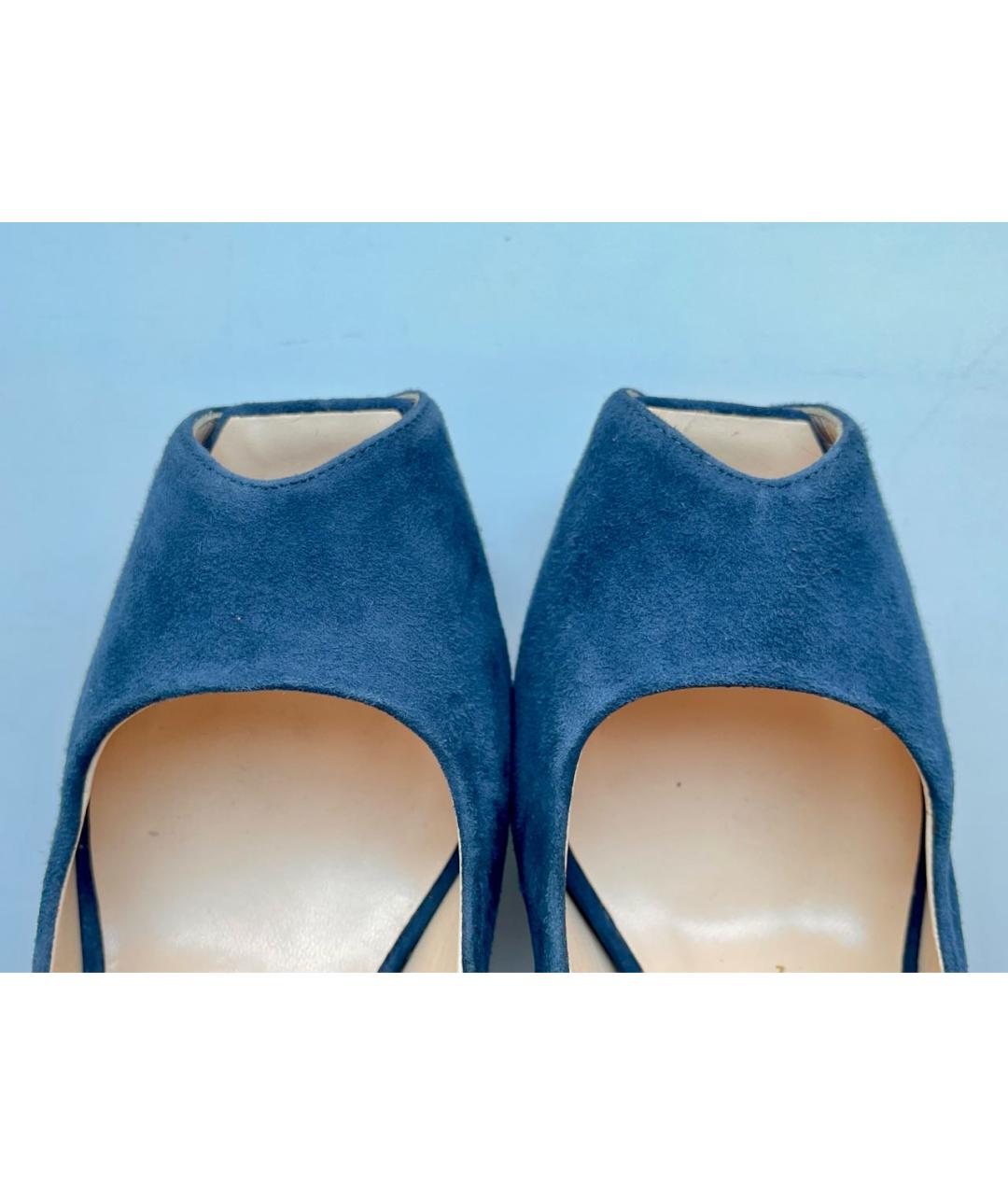 GIUSEPPE ZANOTTI DESIGN Темно-синие замшевые туфли, фото 5