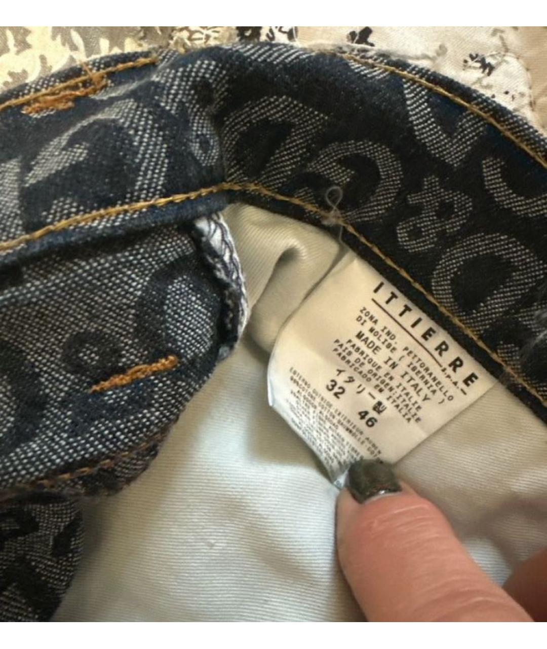 DOLCE&GABBANA Темно-синие хлопко-эластановые прямые джинсы, фото 5