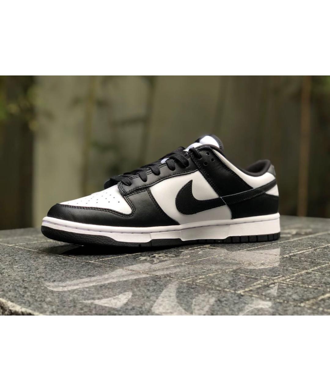 NIKE Черные кожаные низкие кроссовки / кеды, фото 5