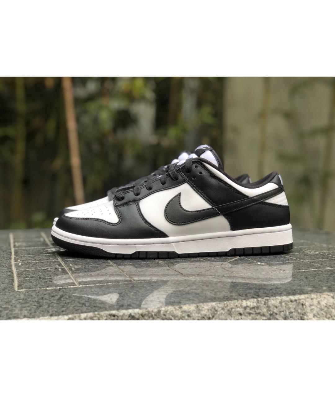 NIKE Черные кожаные низкие кроссовки / кеды, фото 7