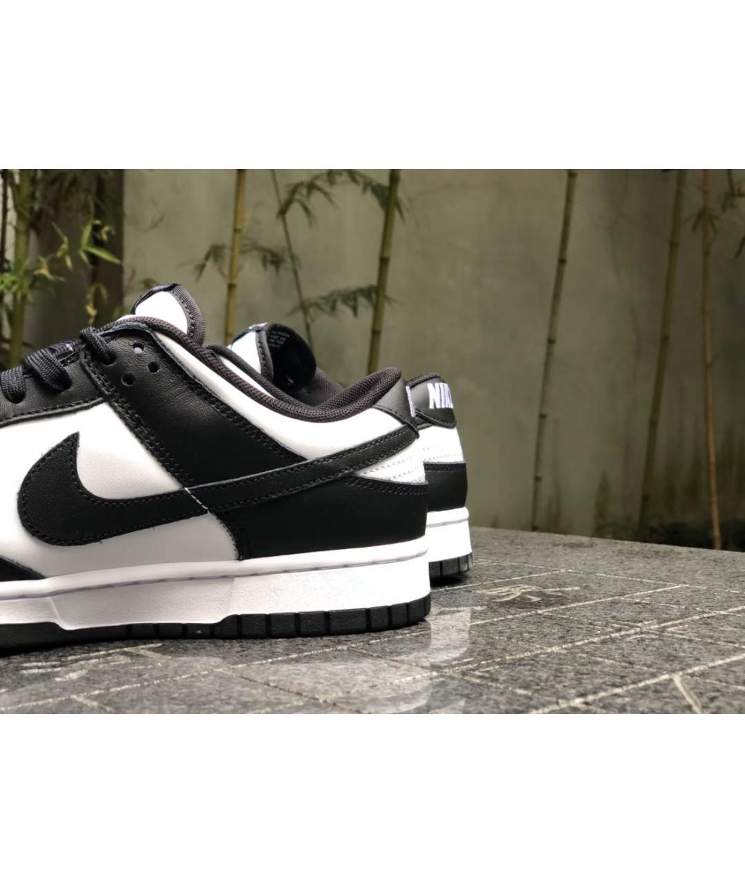 NIKE Черные кожаные низкие кроссовки / кеды, фото 6