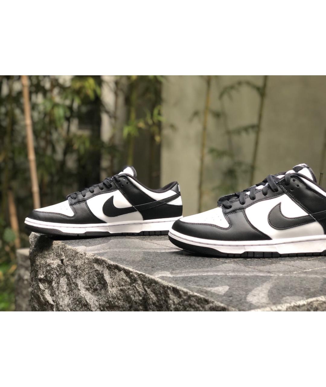 NIKE Черные кожаные низкие кроссовки / кеды, фото 8