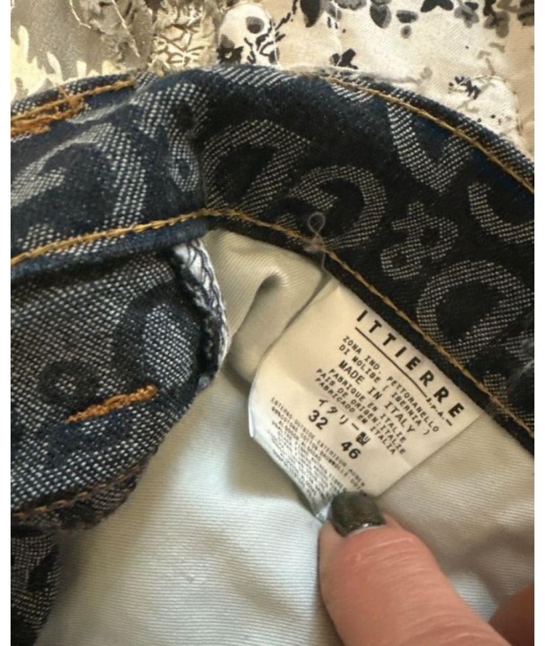 DOLCE&GABBANA Темно-синие хлопко-эластановые прямые джинсы, фото 5