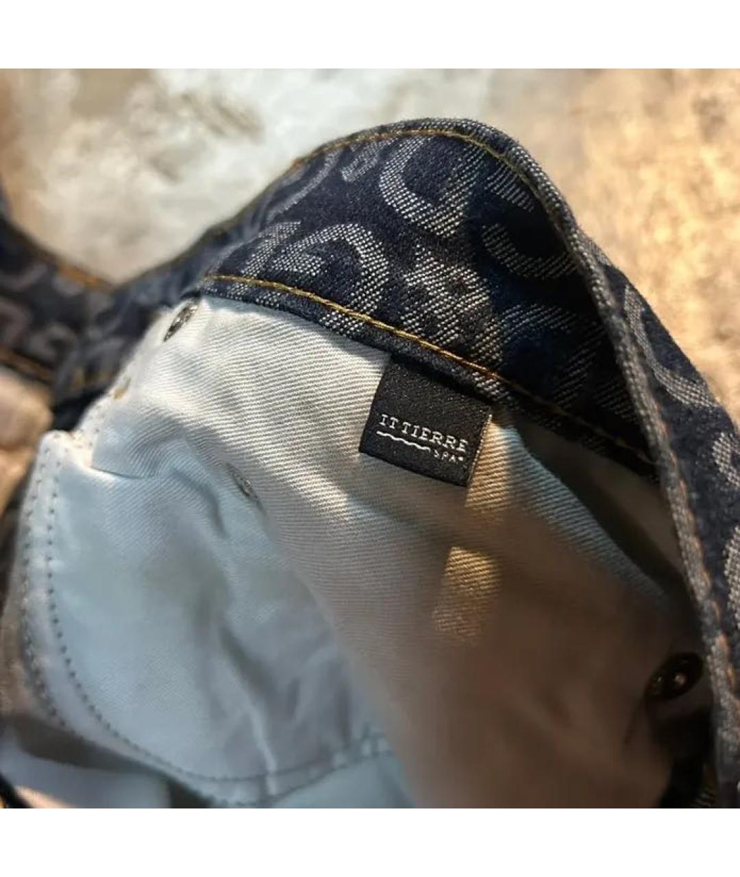 DOLCE&GABBANA Темно-синие хлопко-эластановые прямые джинсы, фото 7