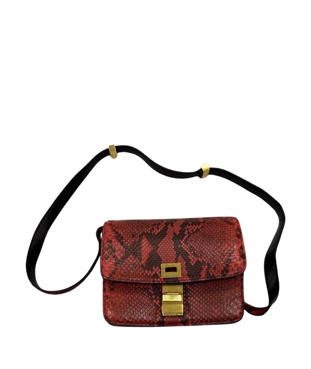 CELINE Красная сумка через плечо из экзотической кожи, фото 1