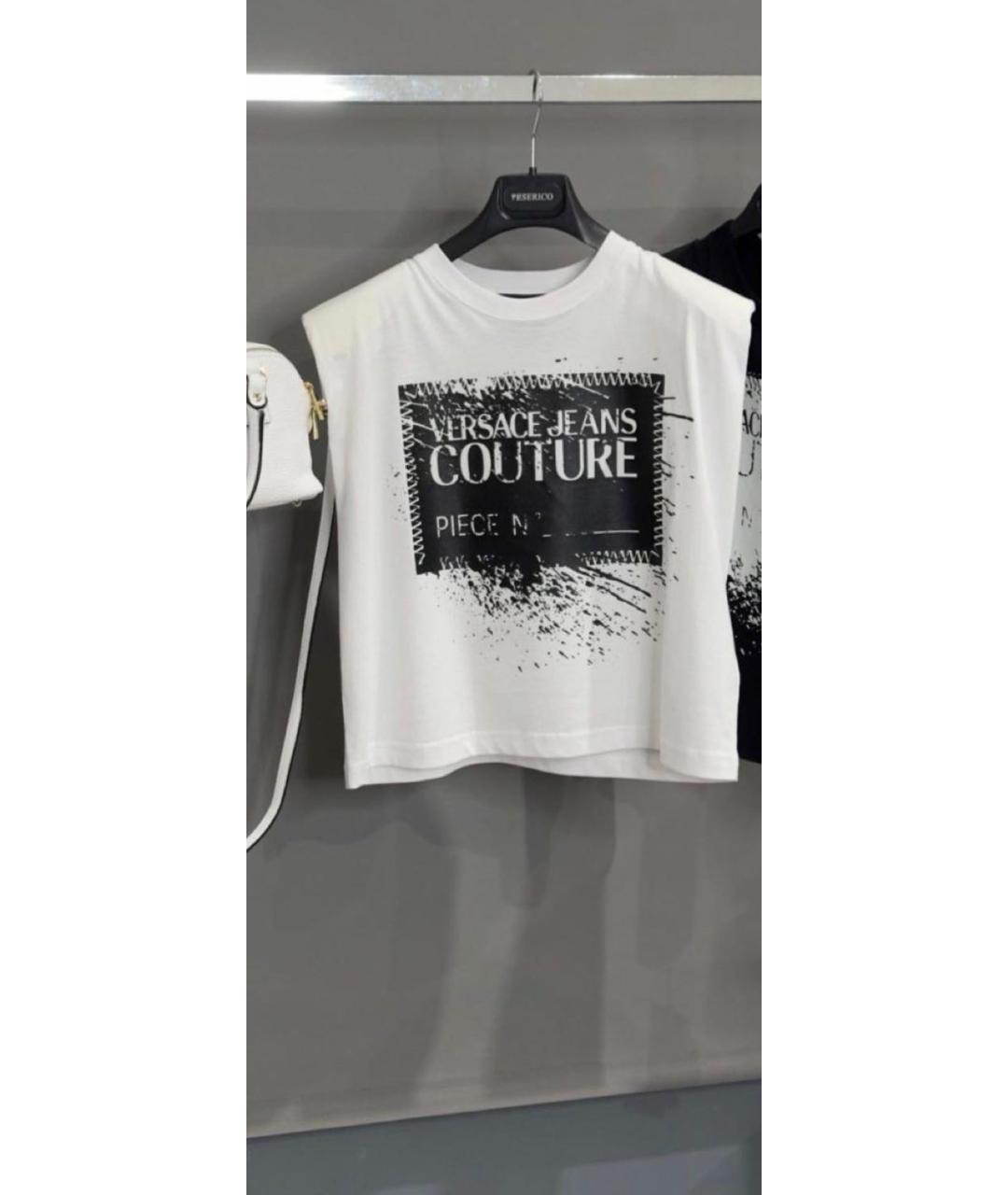 VERSACE Белая хлопковая футболка, фото 2