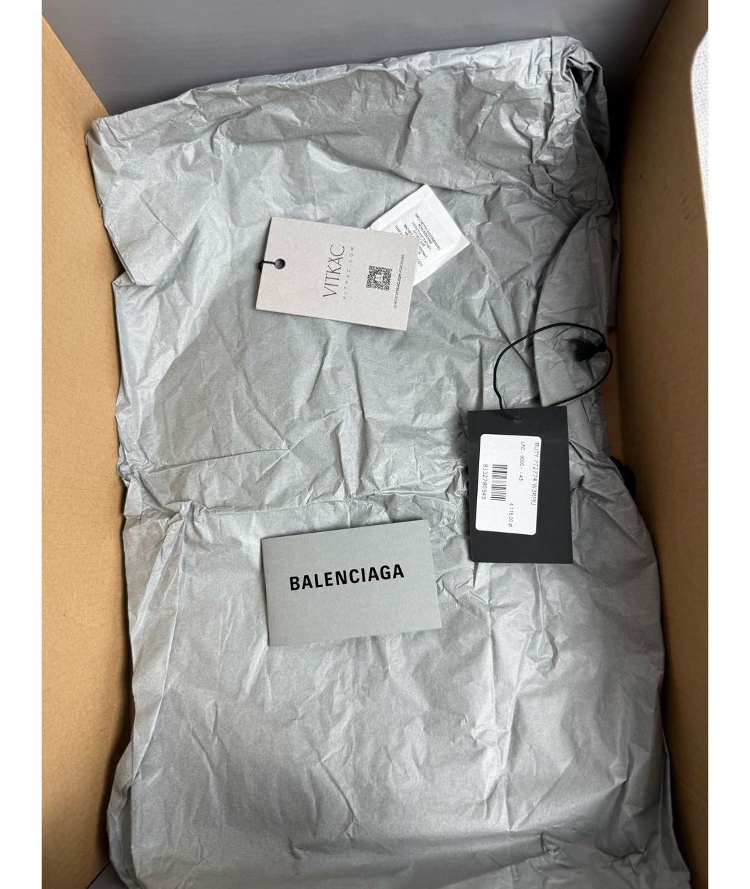 BALENCIAGA Белые синтетические низкие кроссовки / кеды, фото 6