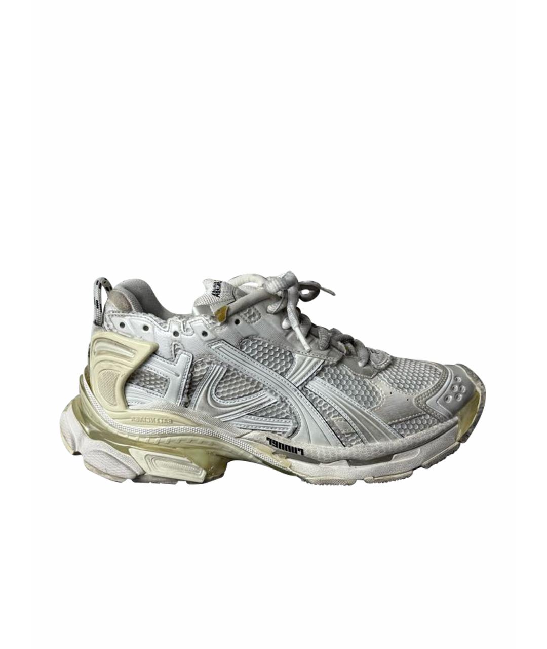 BALENCIAGA Белые синтетические низкие кроссовки / кеды, фото 1