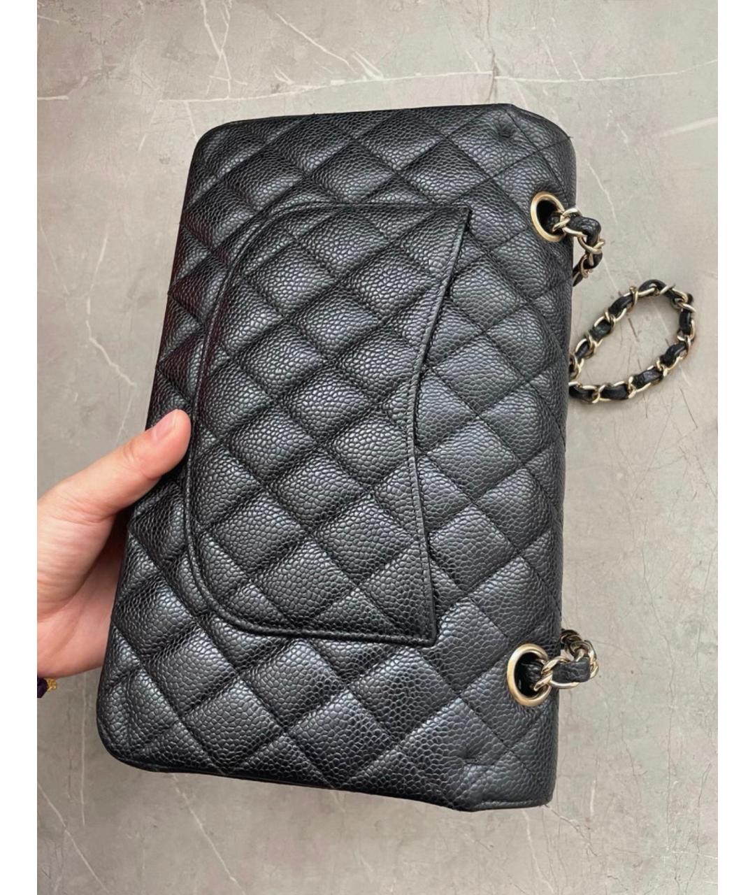 CHANEL Черная кожаная сумка через плечо, фото 3