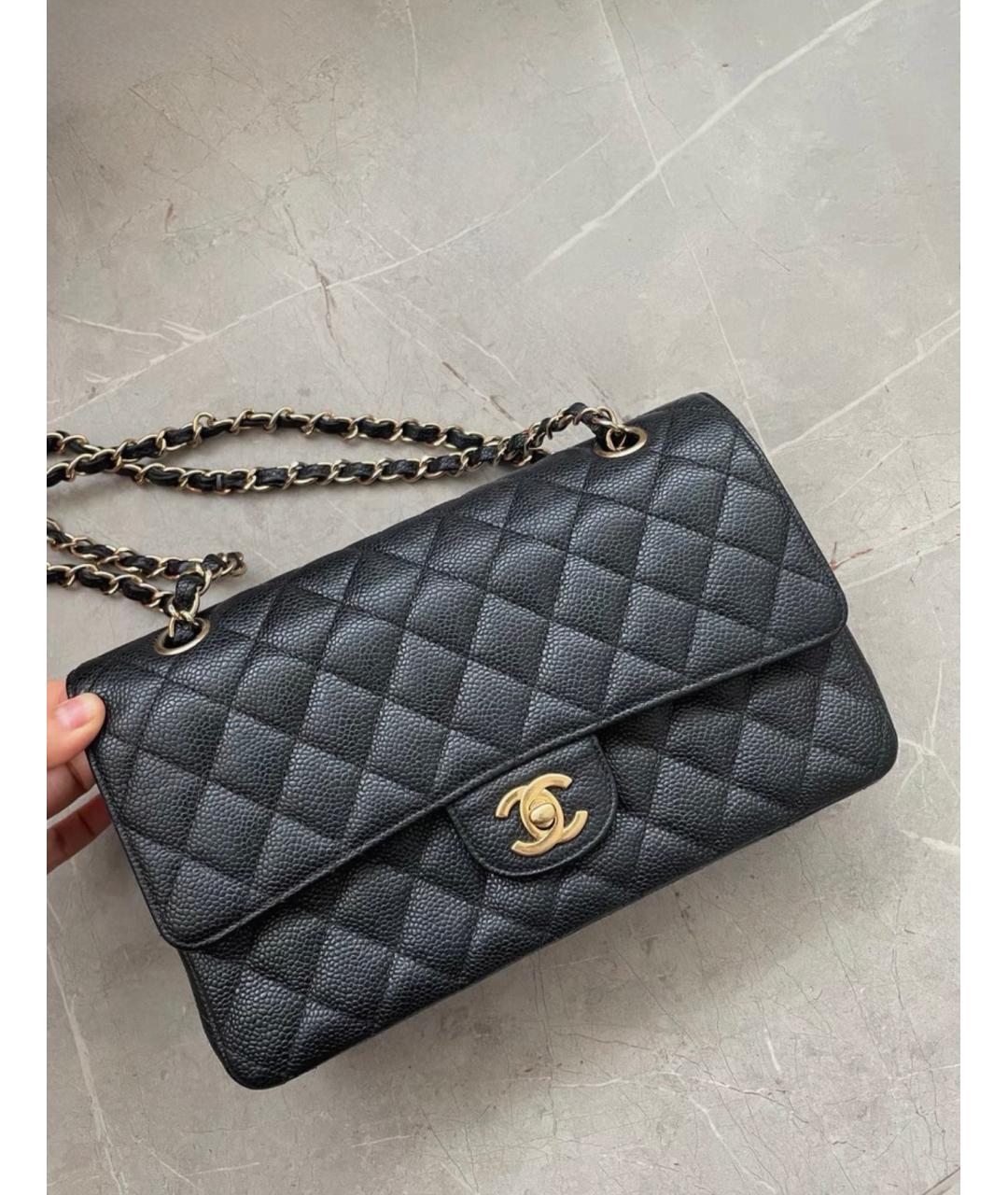 CHANEL Черная кожаная сумка через плечо, фото 2