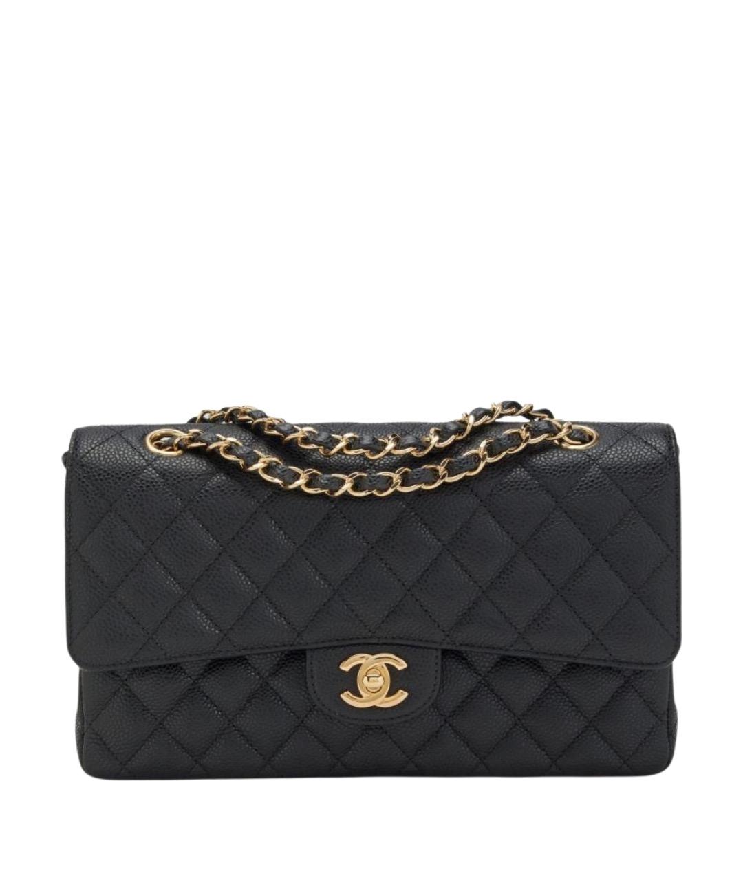 CHANEL Черная кожаная сумка через плечо, фото 1
