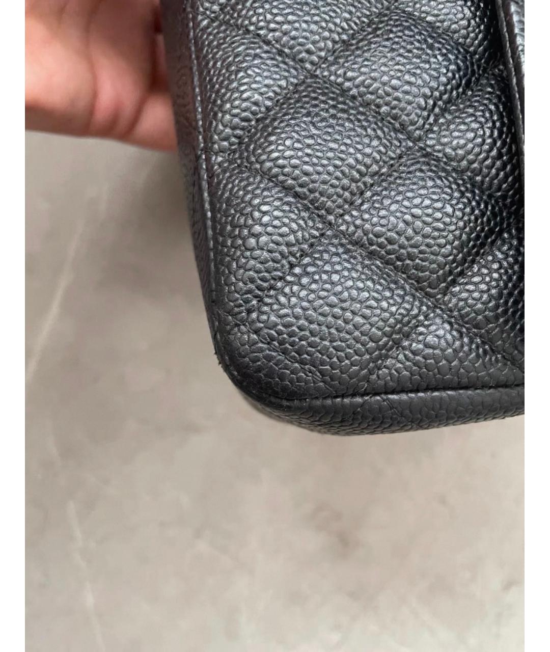 CHANEL Черная кожаная сумка через плечо, фото 5