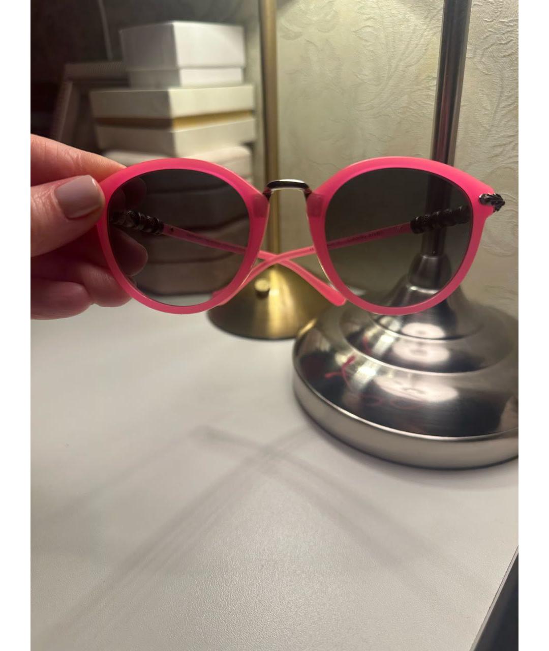 CHROME HEARTS Розовые пластиковые солнцезащитные очки, фото 3