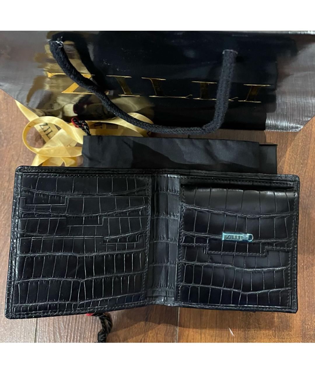 ZILLI Черный кошелек из экзотической кожи, фото 2
