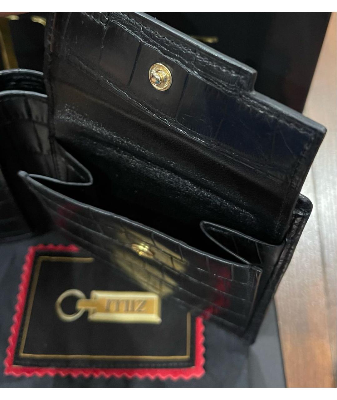 ZILLI Черный кошелек из экзотической кожи, фото 6