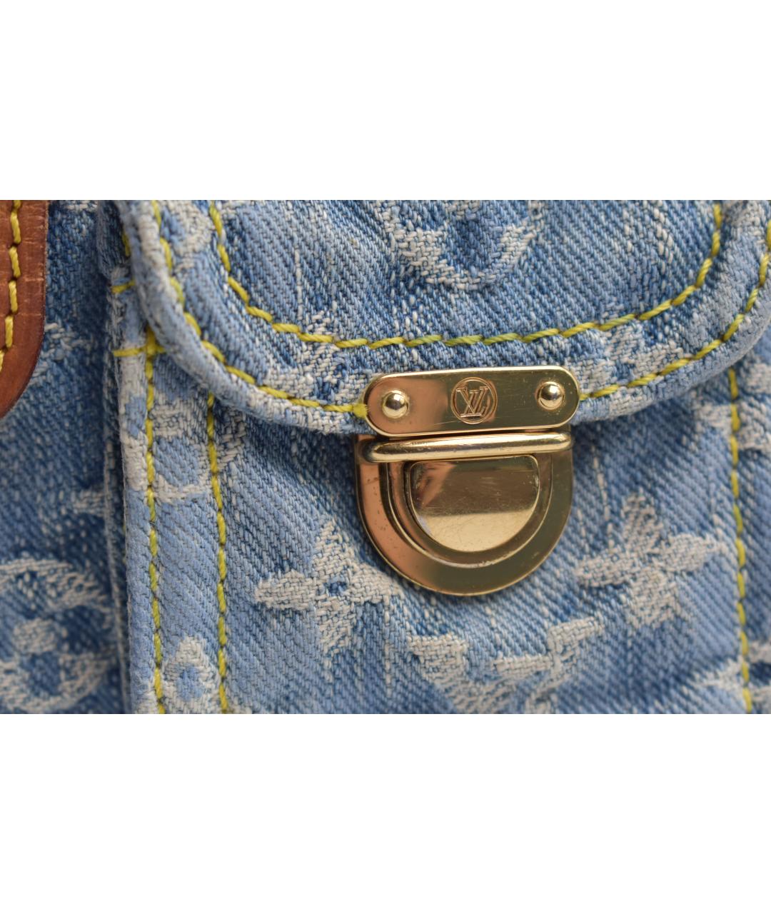 LOUIS VUITTON Голубой деним рюкзак, фото 6