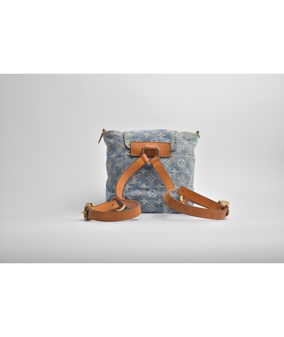 LOUIS VUITTON Голубой деним рюкзак, фото 3