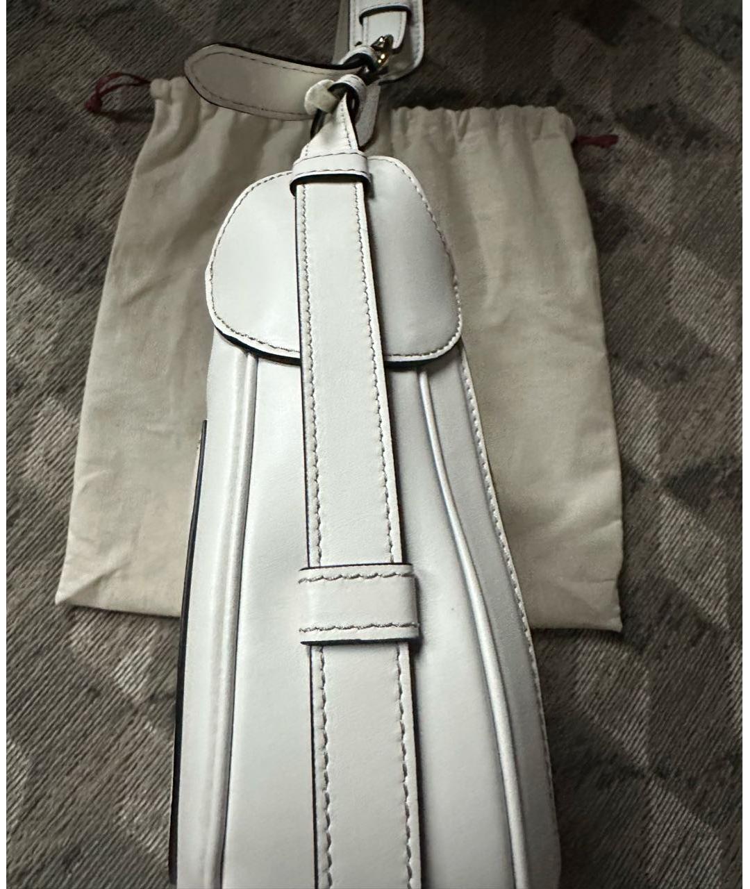 ETRO Белая кожаная сумка с короткими ручками, фото 7