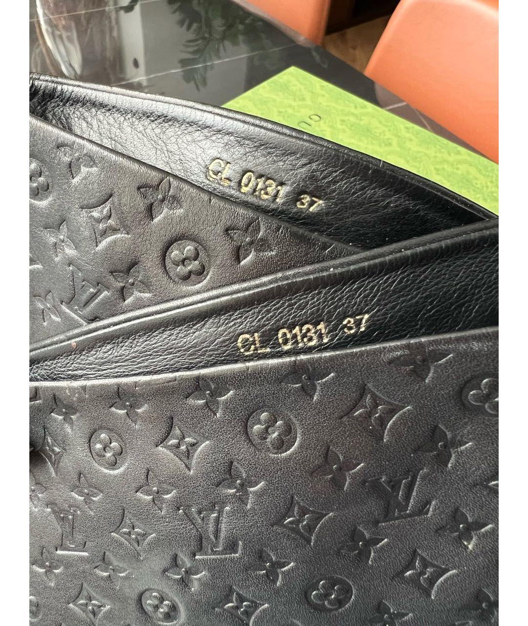 LOUIS VUITTON Черные кожаные сапоги, фото 5