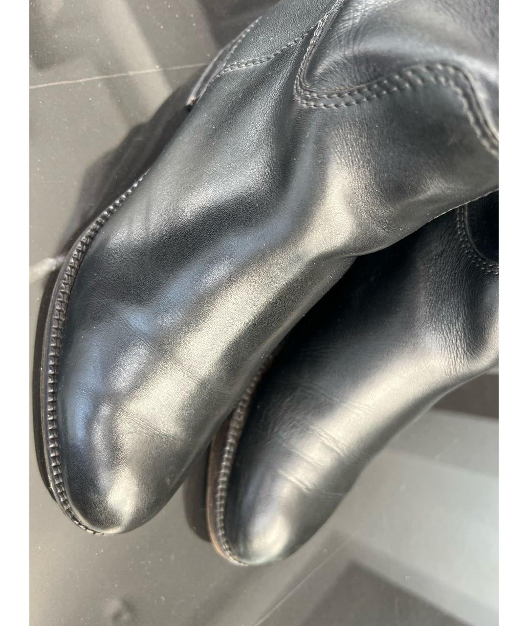 LOUIS VUITTON Черные кожаные сапоги, фото 3