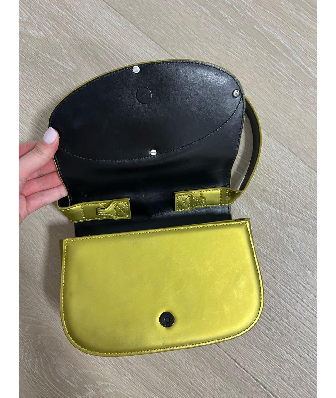 DIESEL Зеленая кожаная сумка с короткими ручками, фото 4