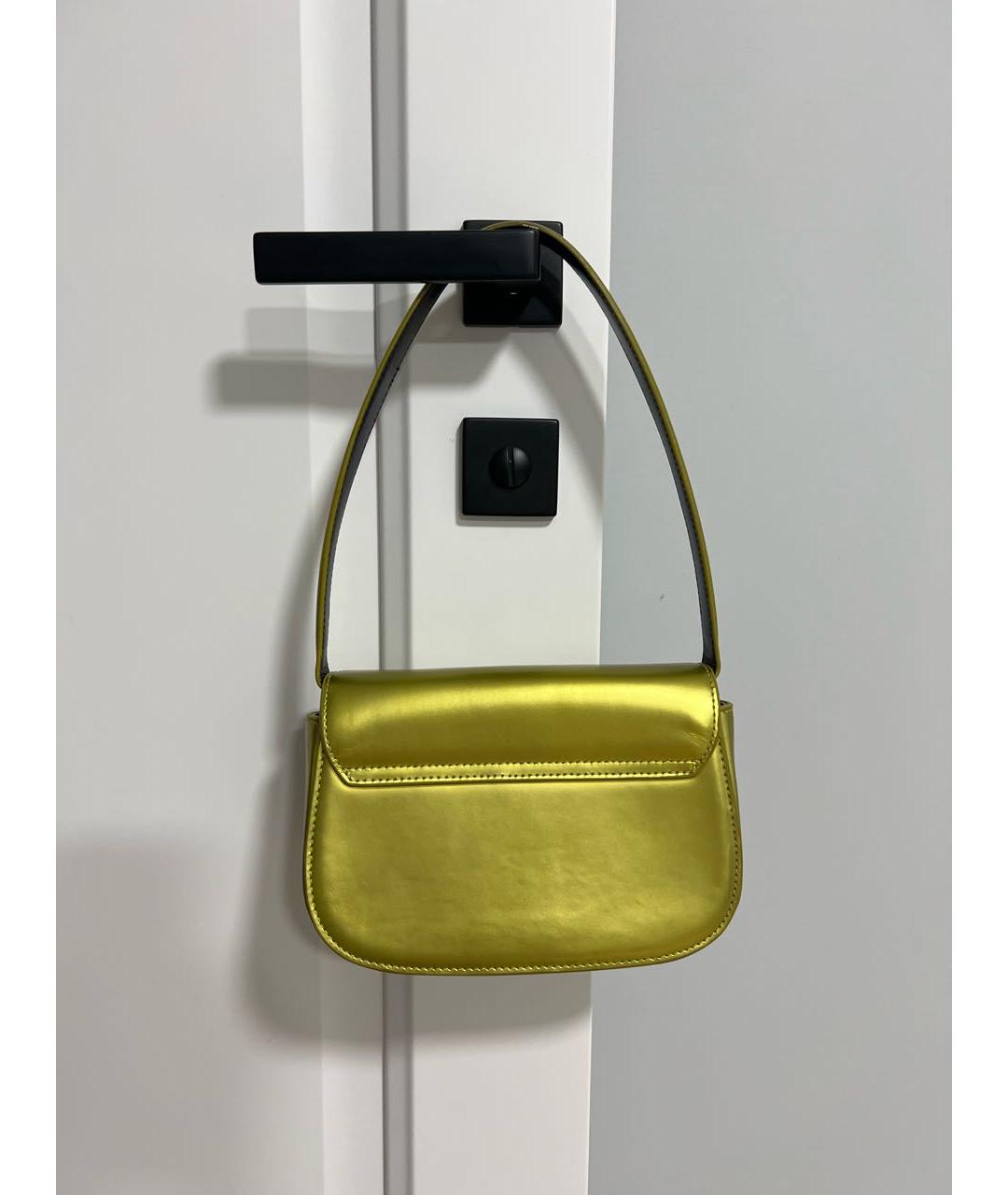 DIESEL Зеленая кожаная сумка с короткими ручками, фото 3