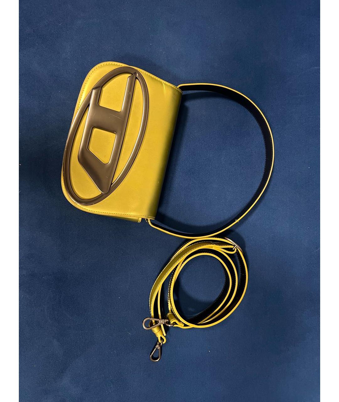 DIESEL Зеленая кожаная сумка с короткими ручками, фото 6