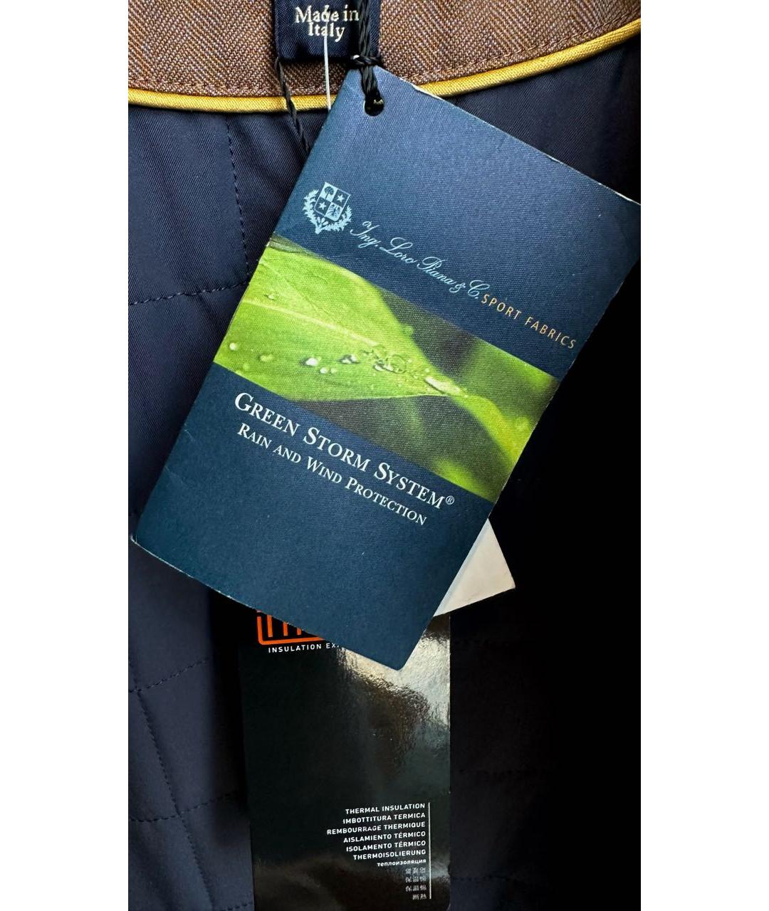 LORO PIANA Коричневое шерстяное пальто, фото 7