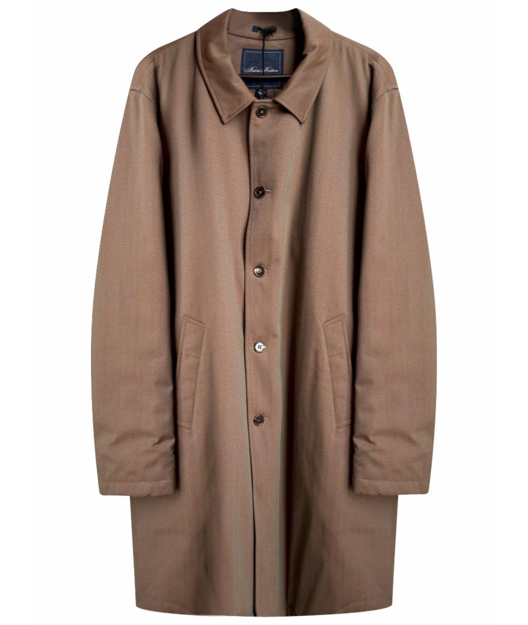 LORO PIANA Коричневое шерстяное пальто, фото 1