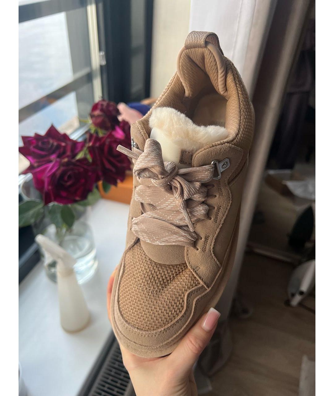 UGG AUSTRALIA Бежевые замшевые кроссовки, фото 2