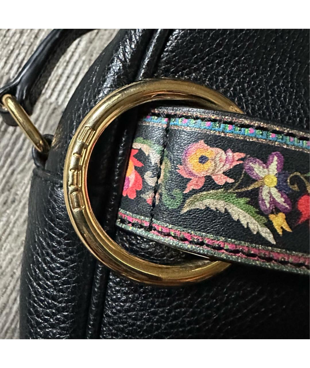 ETRO Черная кожаная сумка через плечо, фото 6