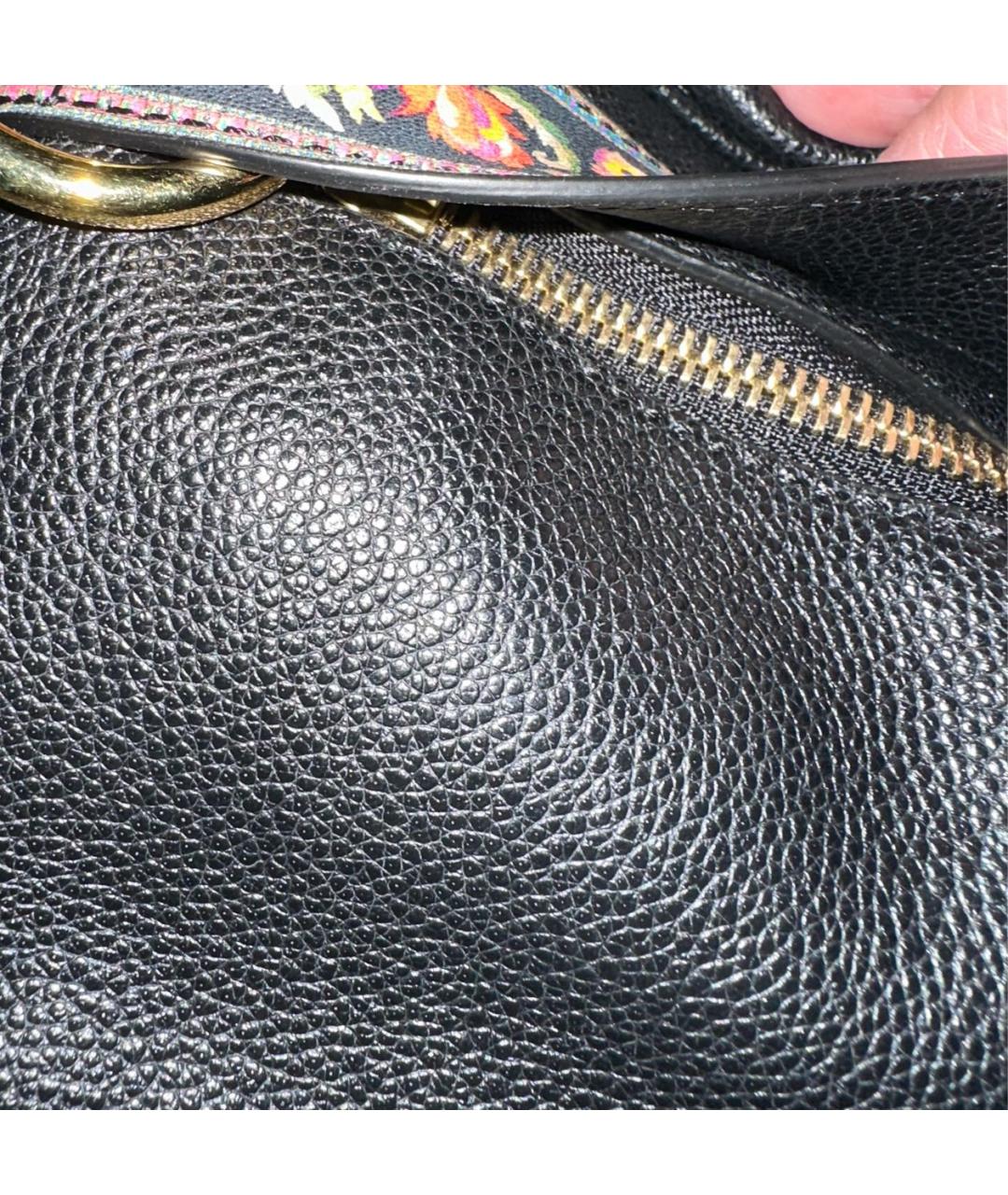 ETRO Черная кожаная сумка через плечо, фото 7