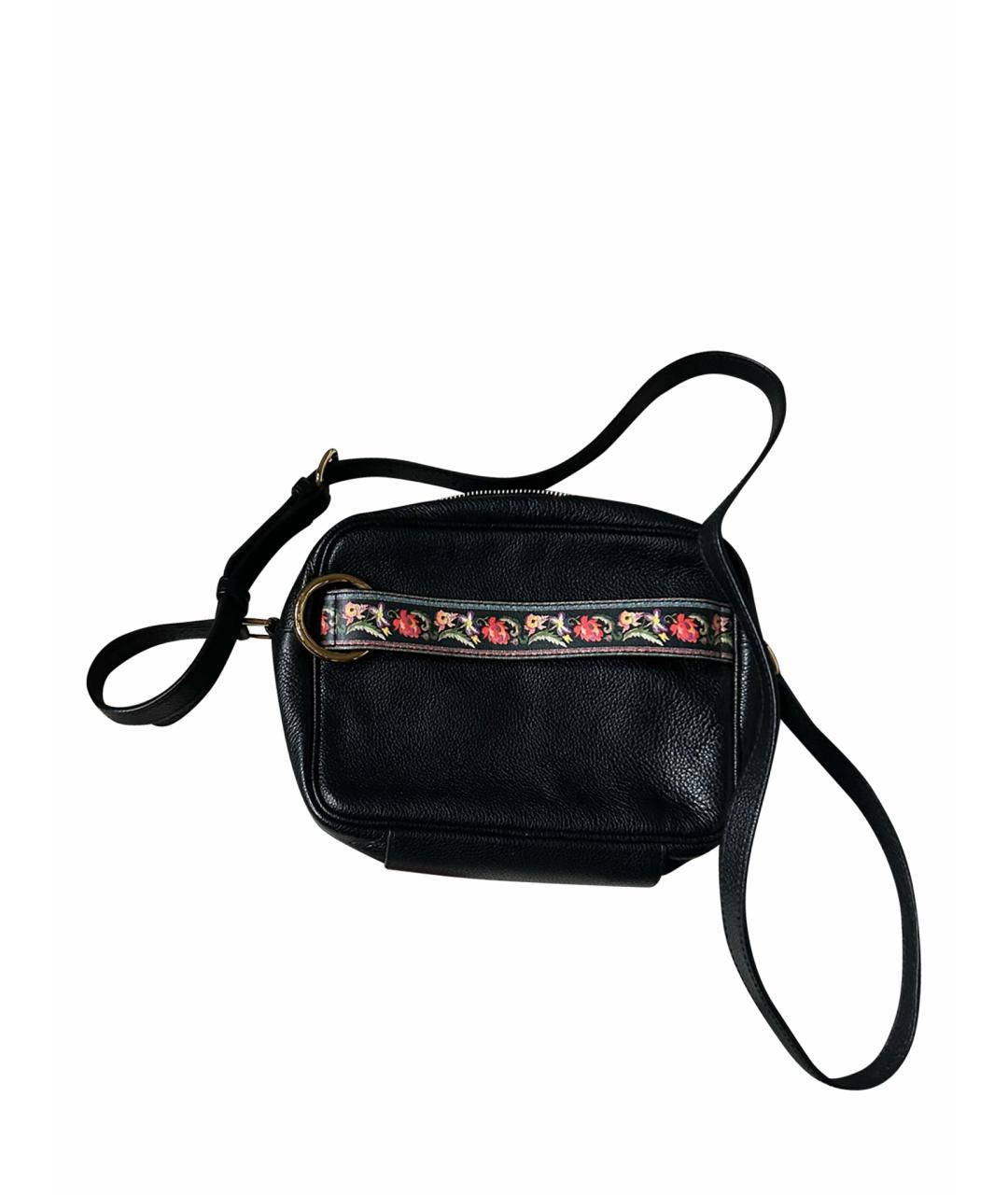 ETRO Черная кожаная сумка через плечо, фото 1