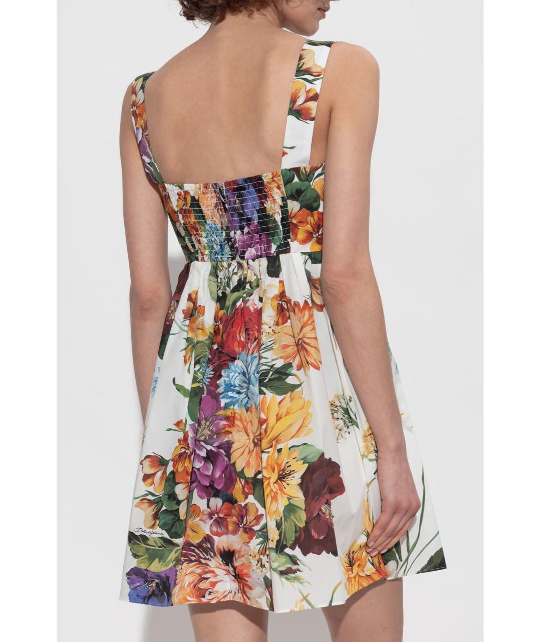 DOLCE&GABBANA Белый хлопковый сарафан, фото 7