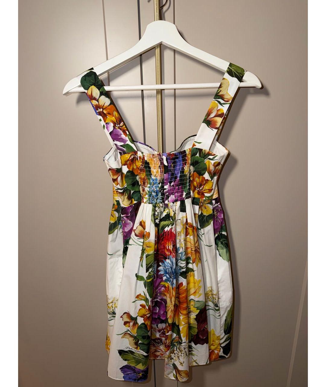 DOLCE&GABBANA Белый хлопковый сарафан, фото 2