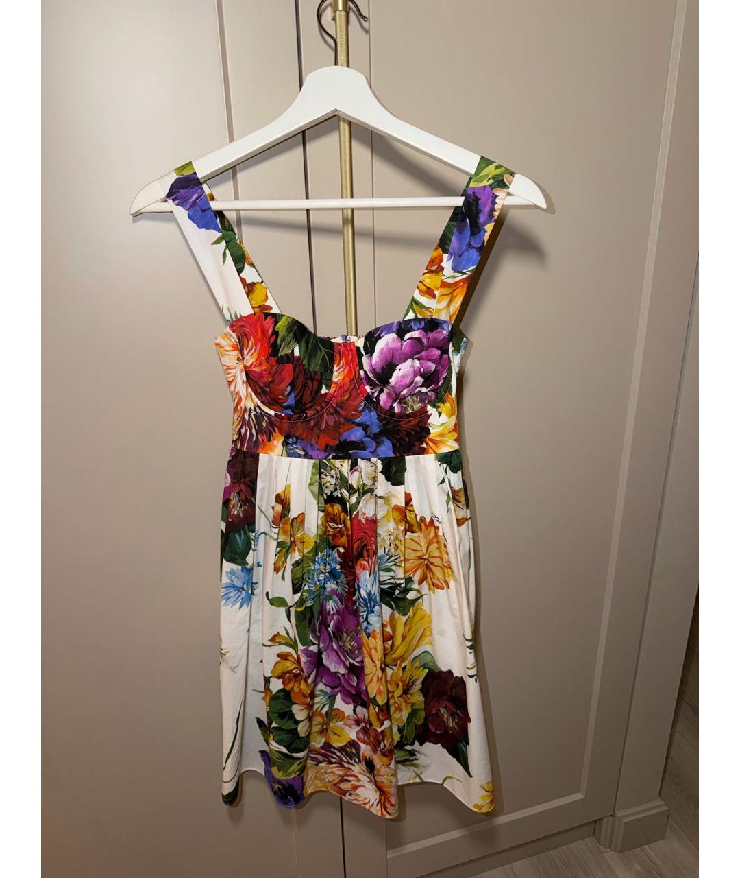 DOLCE&GABBANA Белый хлопковый сарафан, фото 8