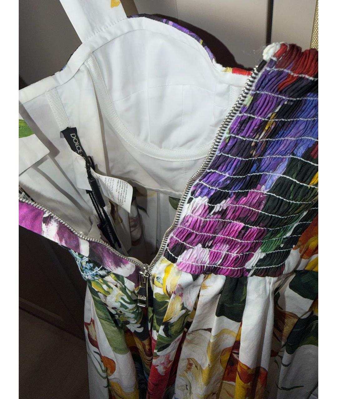 DOLCE&GABBANA Белый хлопковый сарафан, фото 4