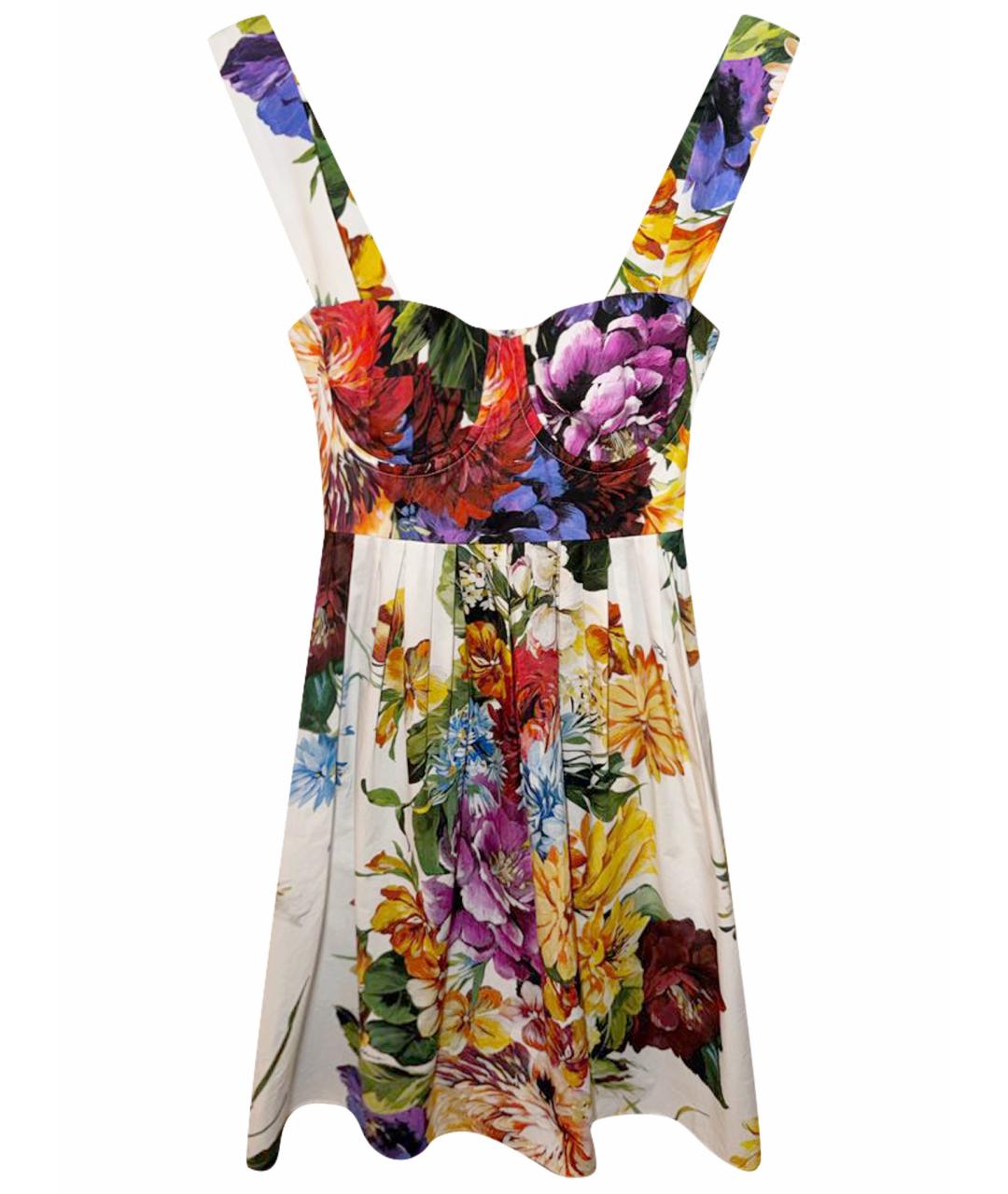 DOLCE&GABBANA Белый хлопковый сарафан, фото 1