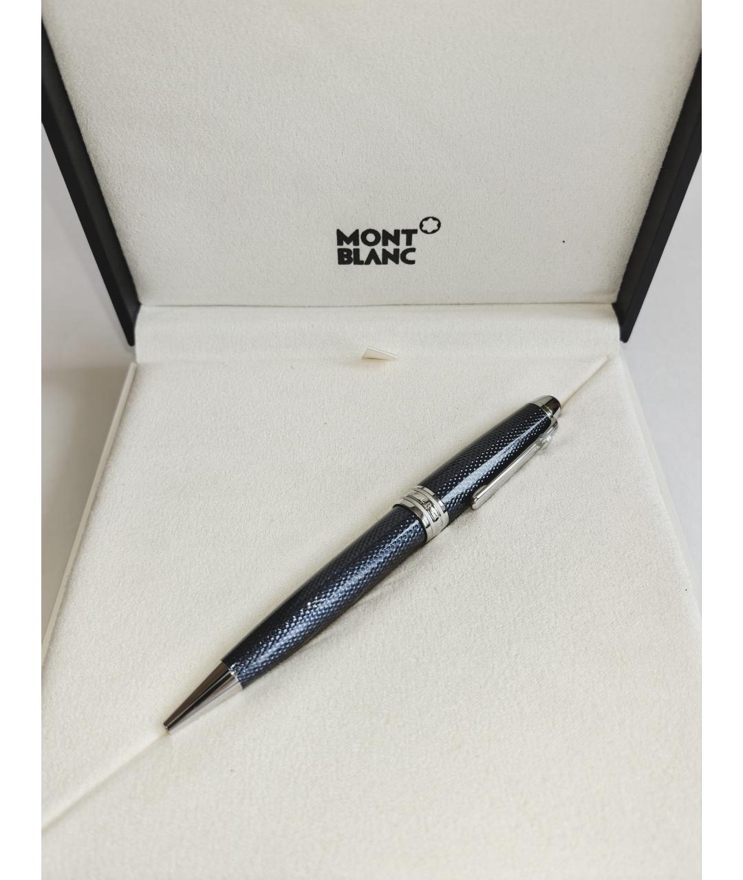 MONTBLANC Темно-синяя металлическая шариковая ручка, фото 4