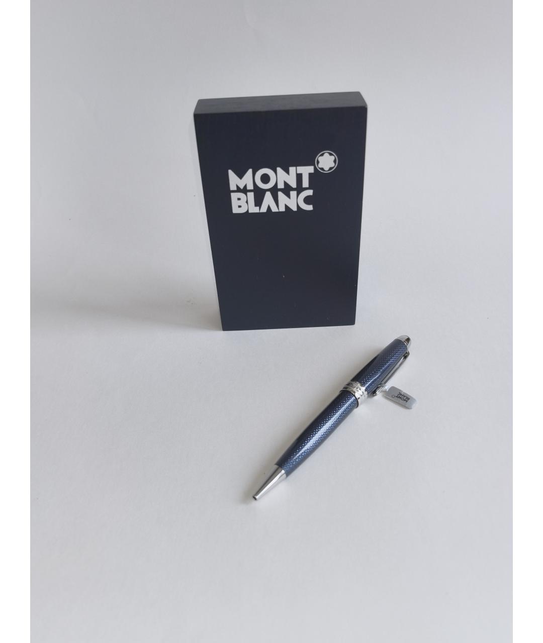 MONTBLANC Темно-синяя металлическая шариковая ручка, фото 6