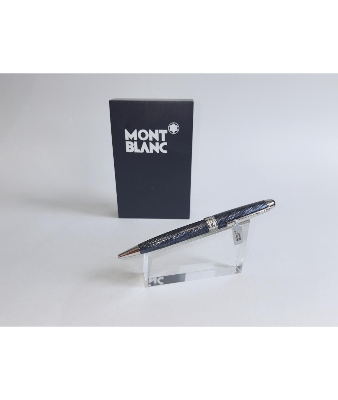 MONTBLANC Темно-синяя металлическая шариковая ручка, фото 7