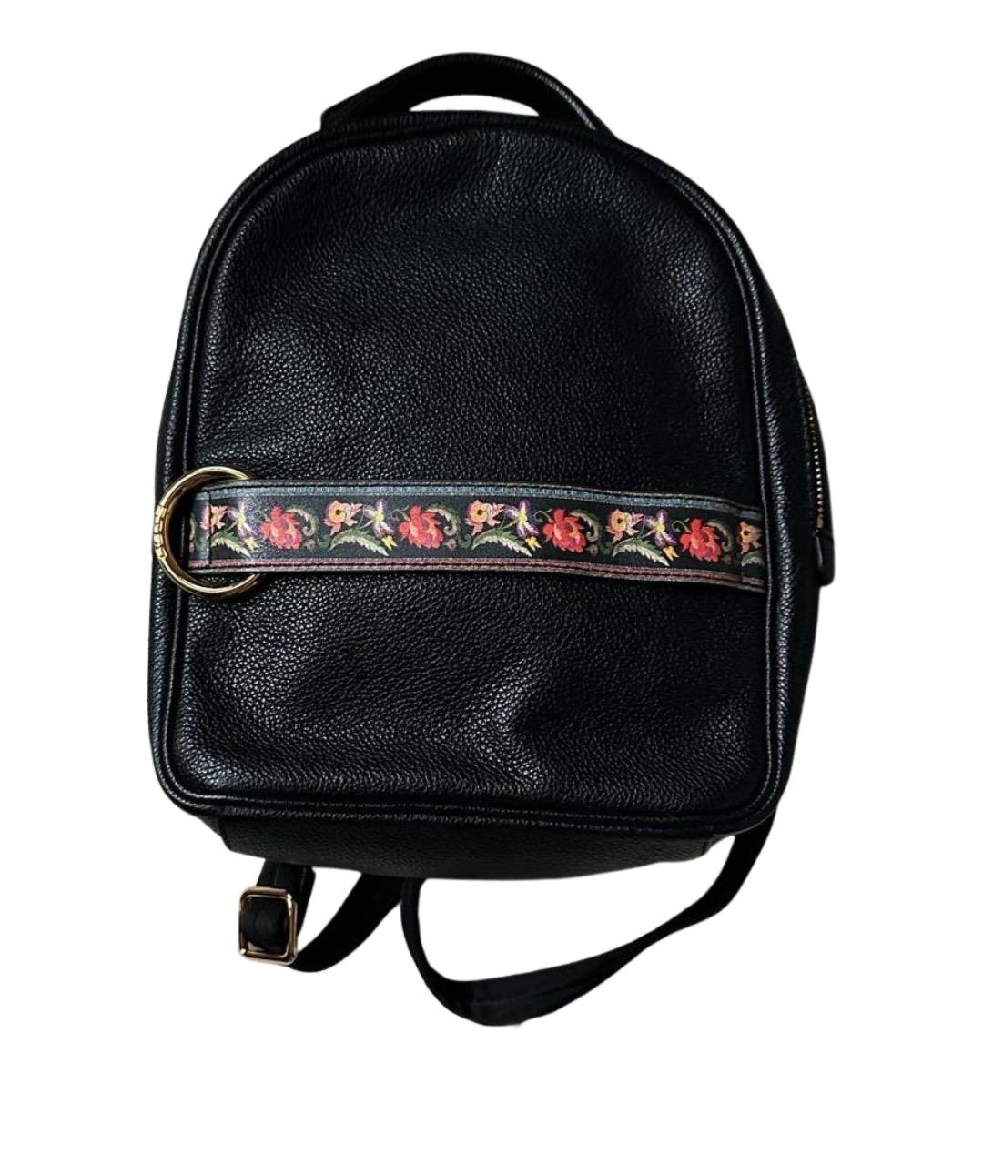 ETRO Черный кожаный рюкзак, фото 1