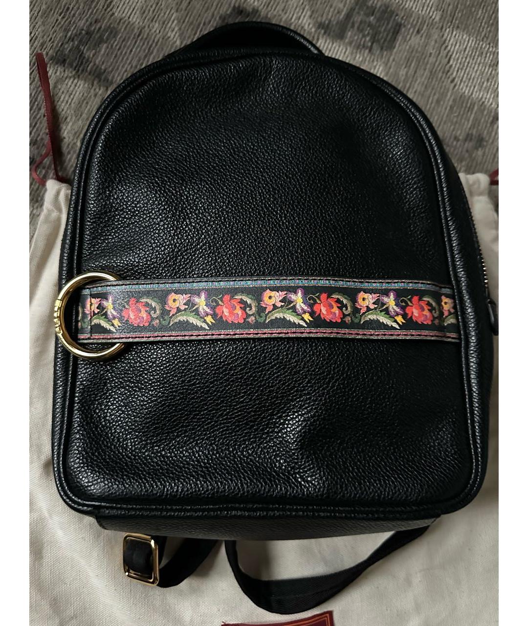 ETRO Черный кожаный рюкзак, фото 2