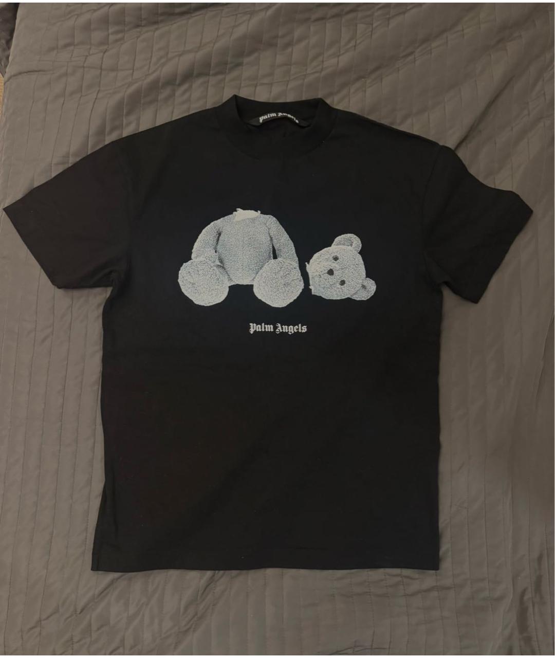 PALM ANGELS Черная хлопковая футболка, фото 2