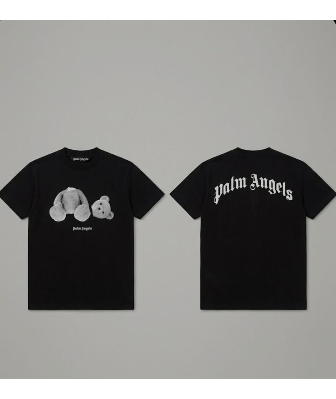 PALM ANGELS Черная хлопковая футболка, фото 5