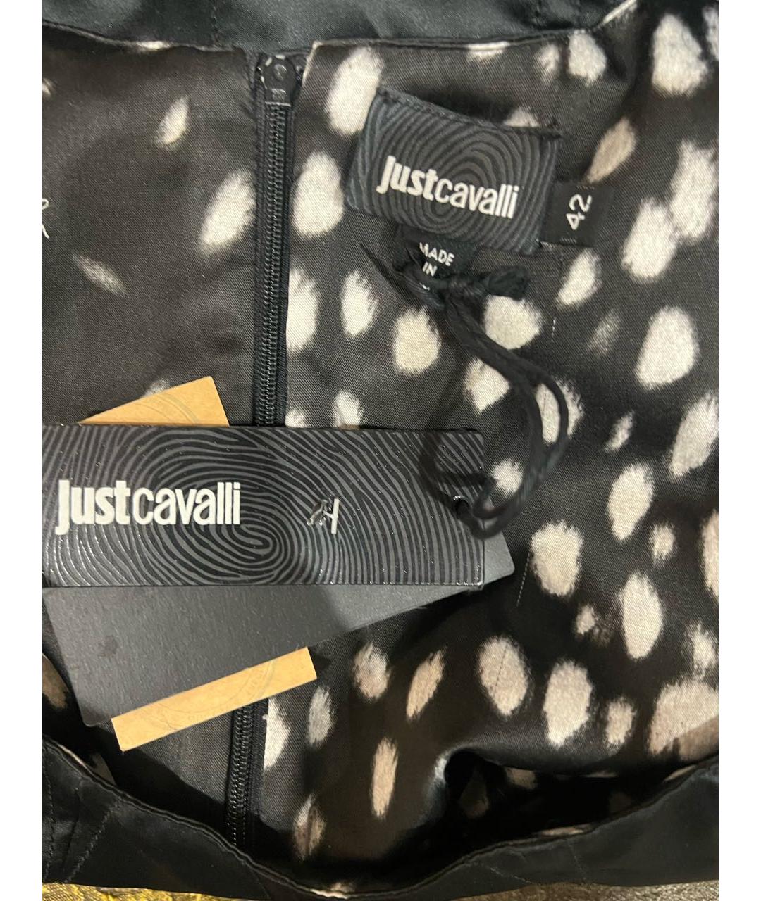 ROBERTO CAVALLI Черная полиэстеровая майка, фото 5