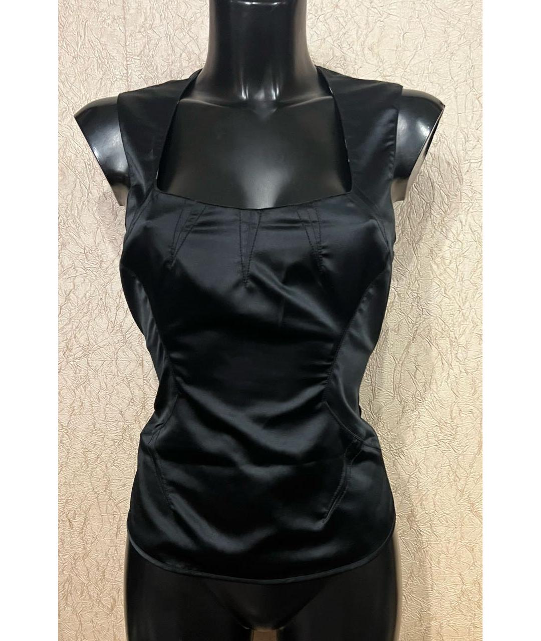 ROBERTO CAVALLI Черная полиэстеровая майка, фото 2