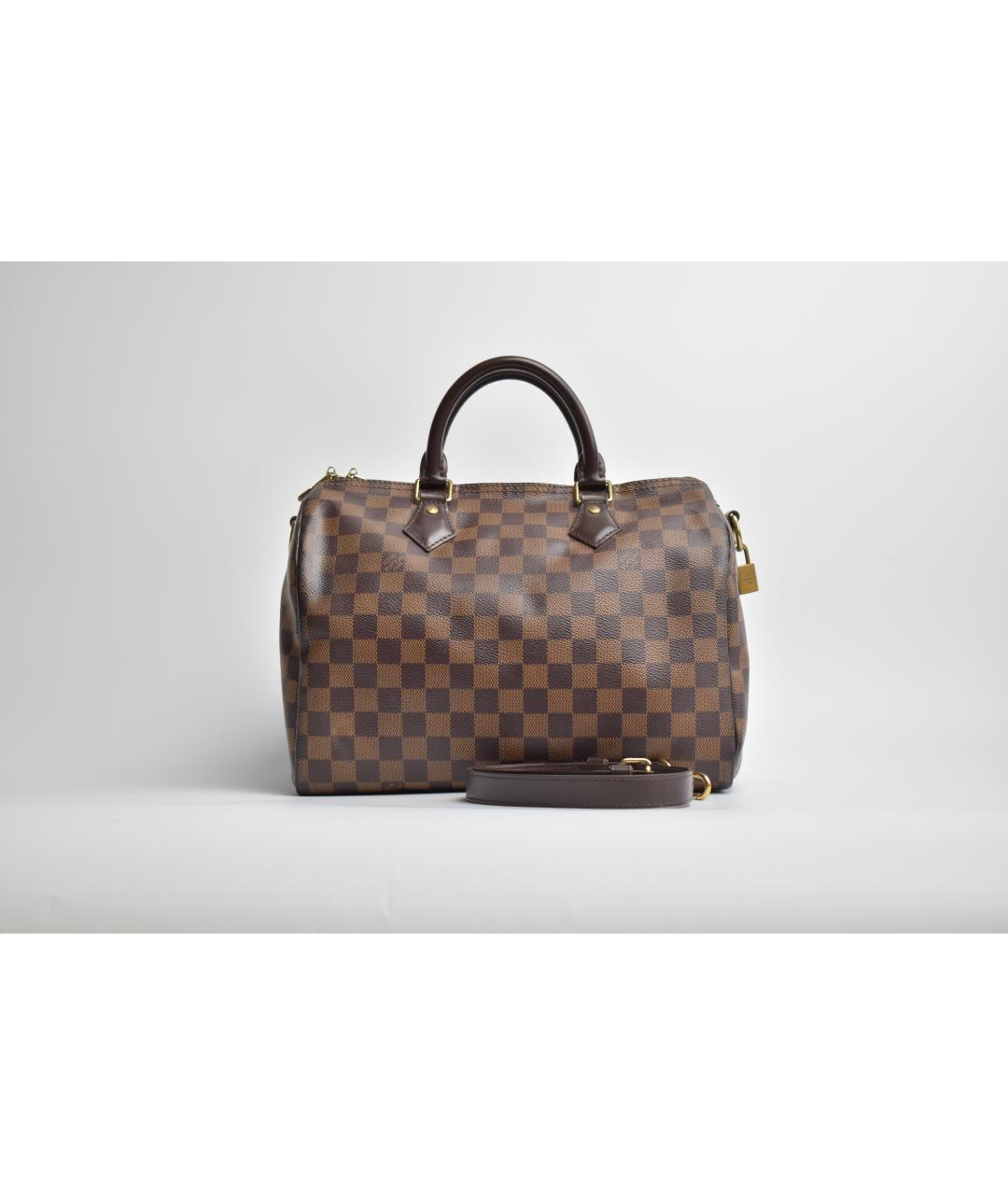 LOUIS VUITTON Коричневая сумка с короткими ручками, фото 8